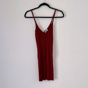 Classic maroon knit dress